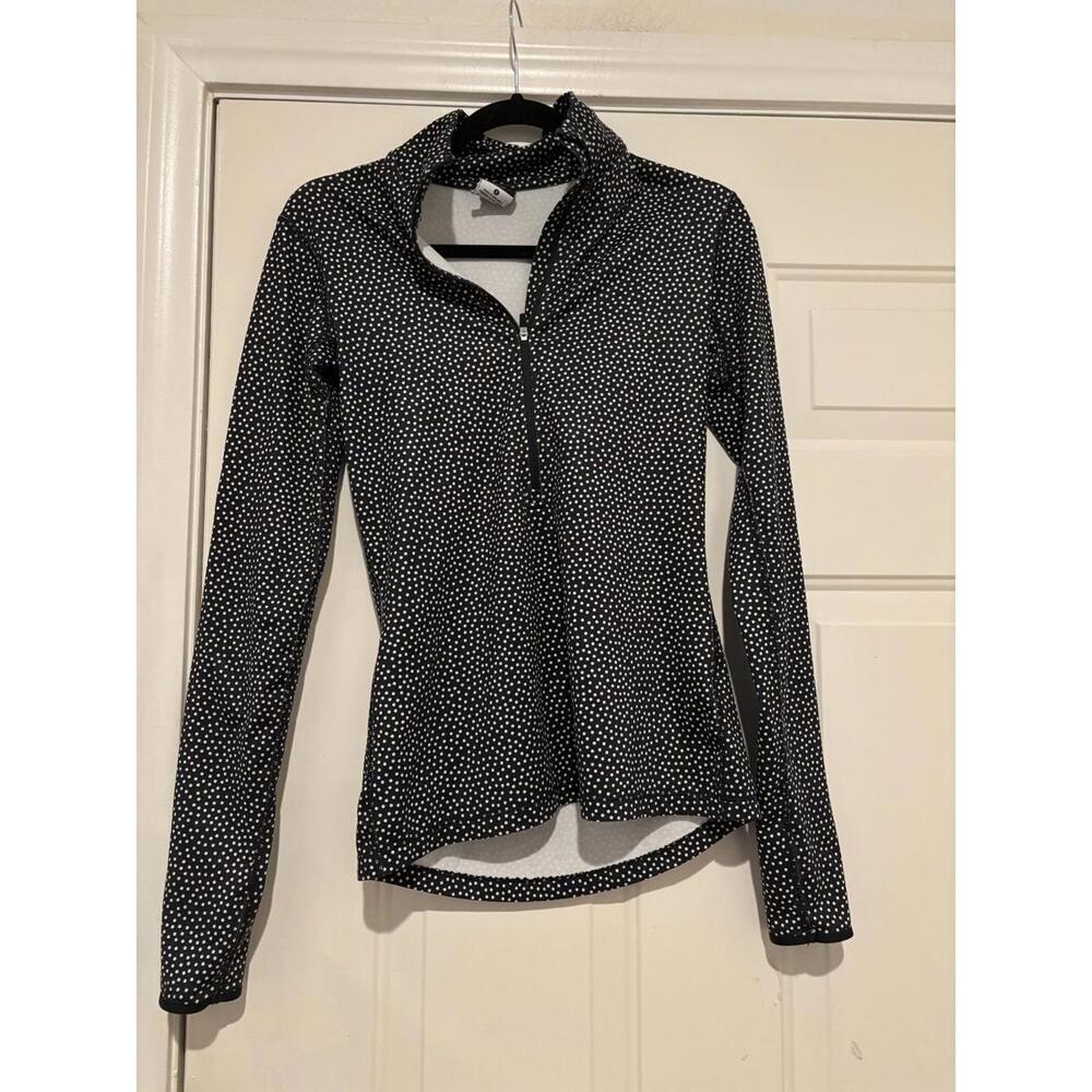 Womens sz S black/white Nike‎ Dri Fit athletic top #560
